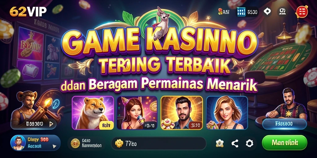 Tampilan gameplay seru dan interaktif di 62VIP.