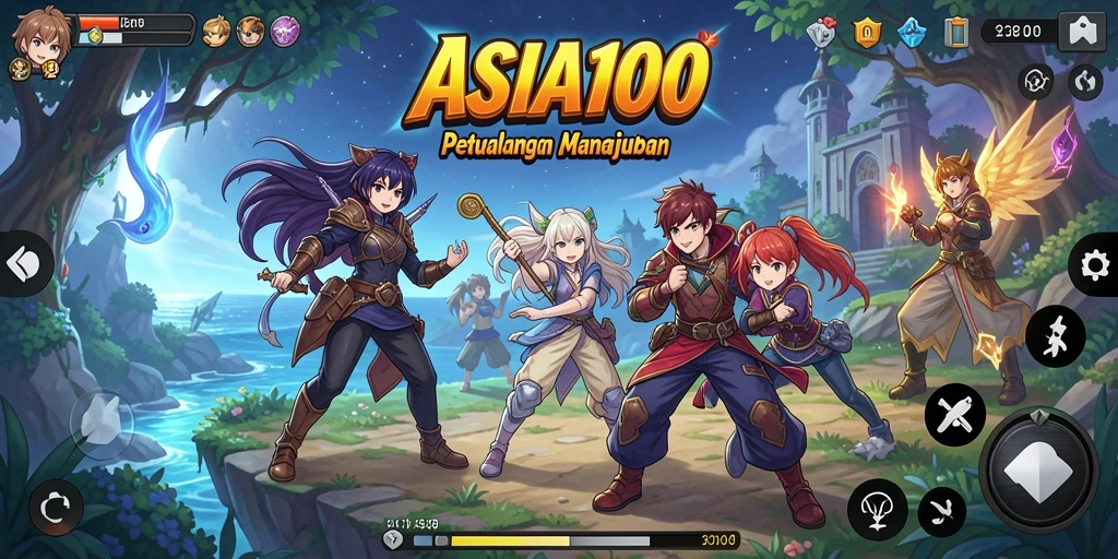 Gameplay ASIA100 yang memukau dan penuh aksi anime.