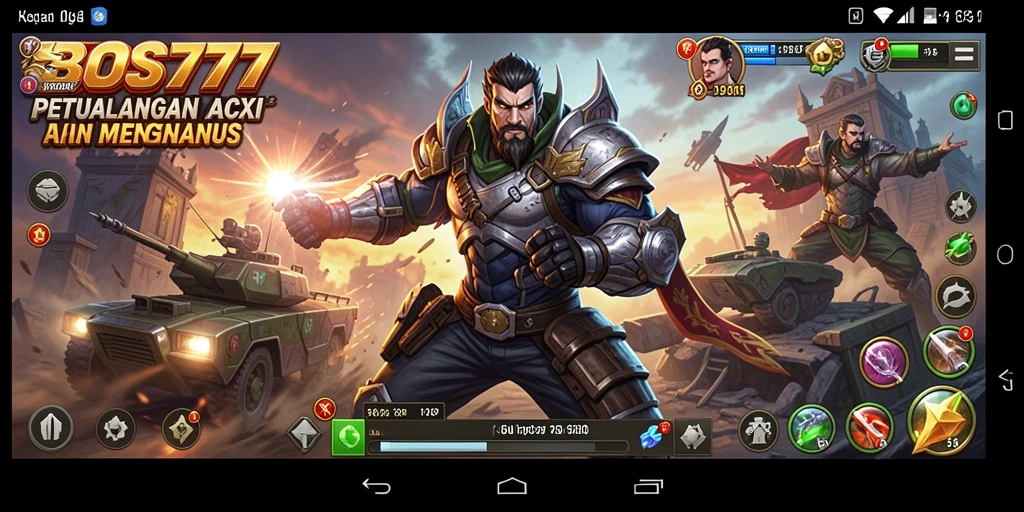 Tampilan gameplay menegangkan dalam <strong>BOS777</strong> dengan aksi seru dan karakter yang beragam.