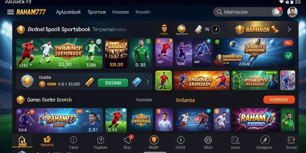 Tampilan menarik dari gameplay RAHAM777 saat memasang taruhan olahraga.