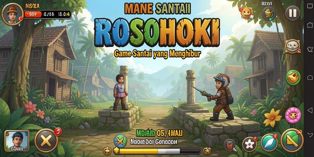 Tampilan gameplay santai dari ROSOHOKI yang sangat menghibur.