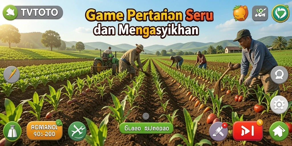 Gameplay seru dalam <strong>TVTOTO</strong> dengan elemen pertanian yang interaktif.